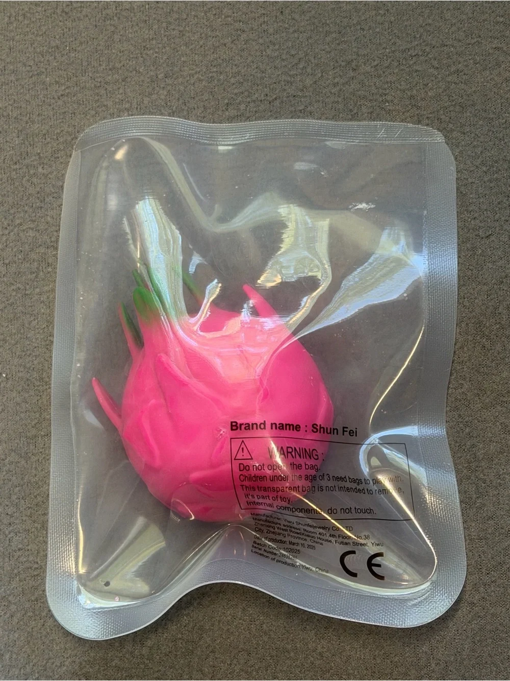 Shun Fei Pink Dragon Fruit Squeeze Toy for Kids